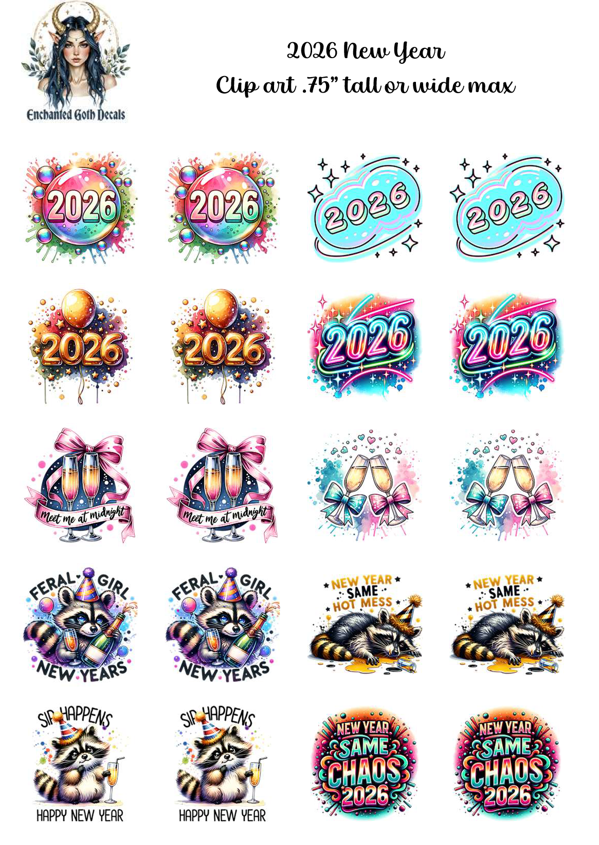 2026 New Year - Clipart