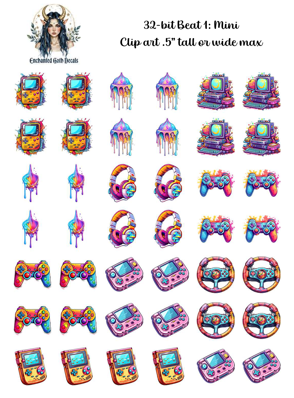 32-bit Beat 1 - Clipart Mini