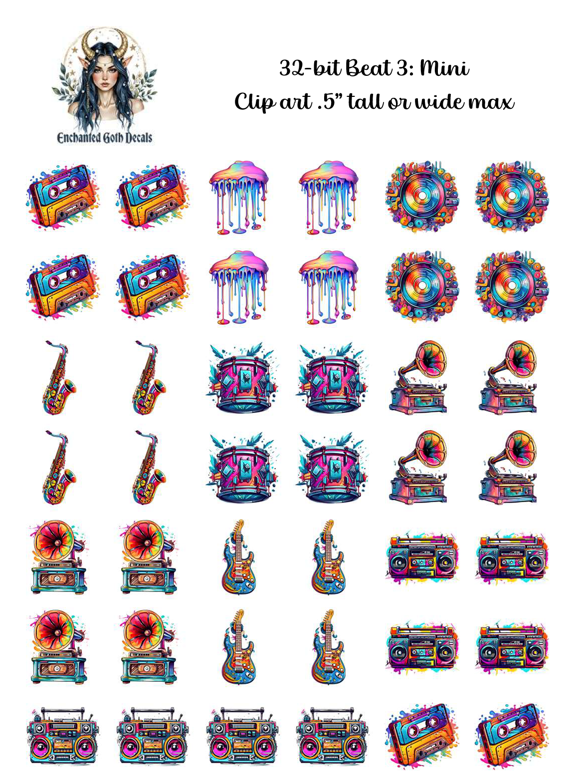 32-bit Beat 3 - Clipart Mini