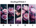 Amethyst Petals Bookmarks: Sheet 1