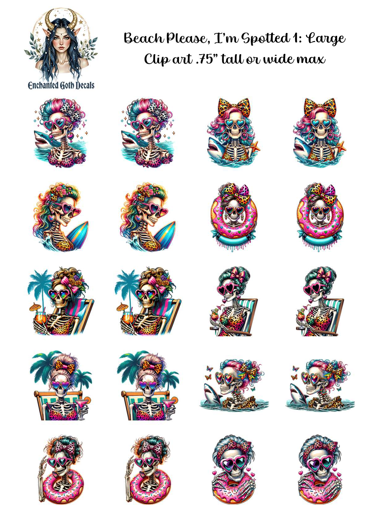 Beach Please, I'm Spotted 1 - Clipart