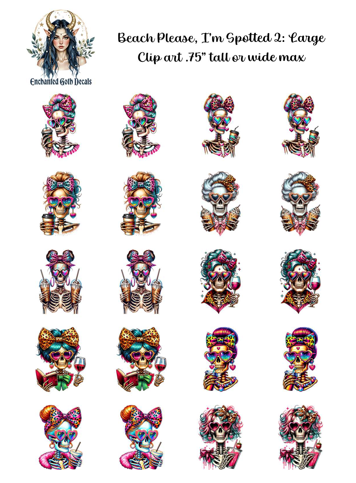 Beach Please, I'm Spotted 2 - Clipart