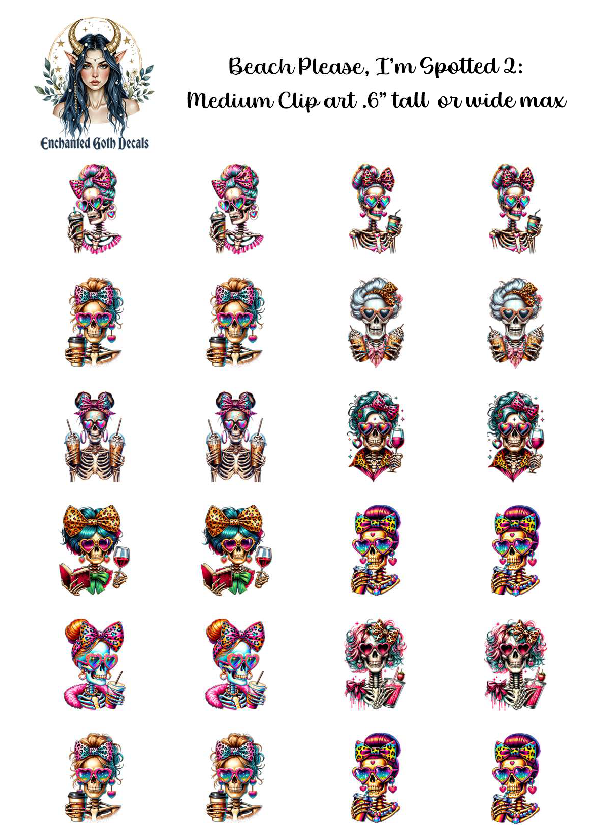 Beach Please, I'm Spotted 2 - Clipart