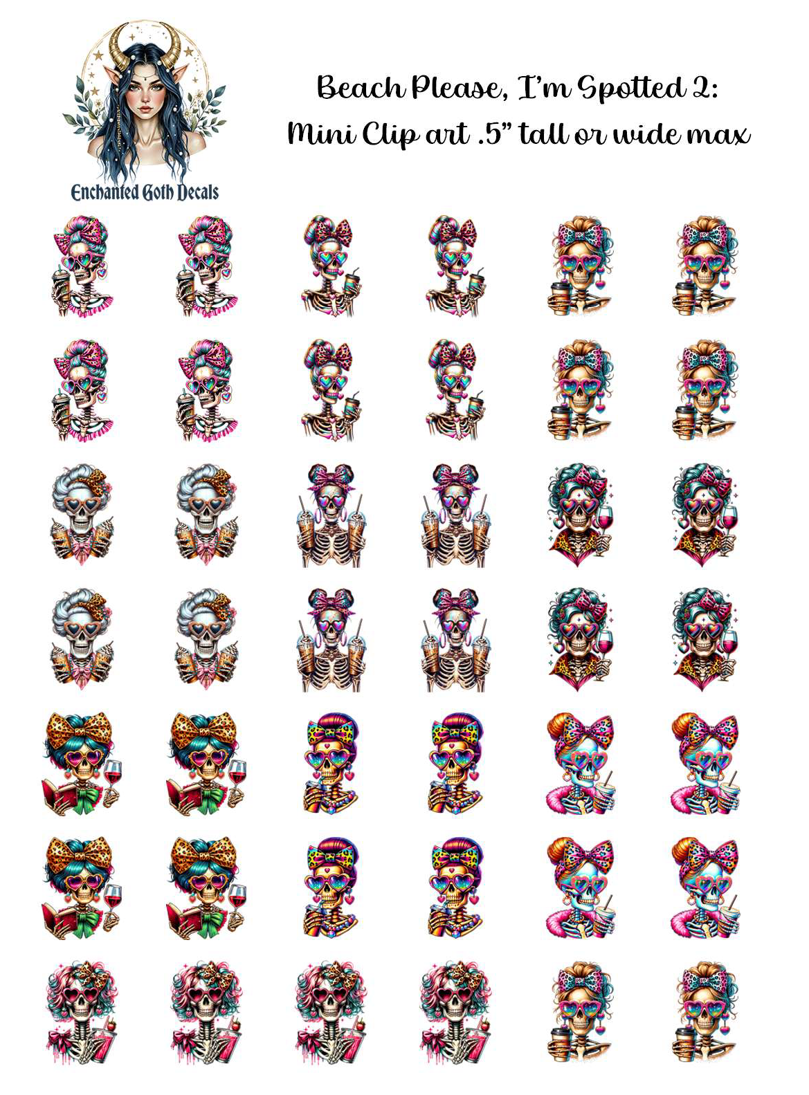 Beach Please, I'm Spotted 2 - Clipart Mini