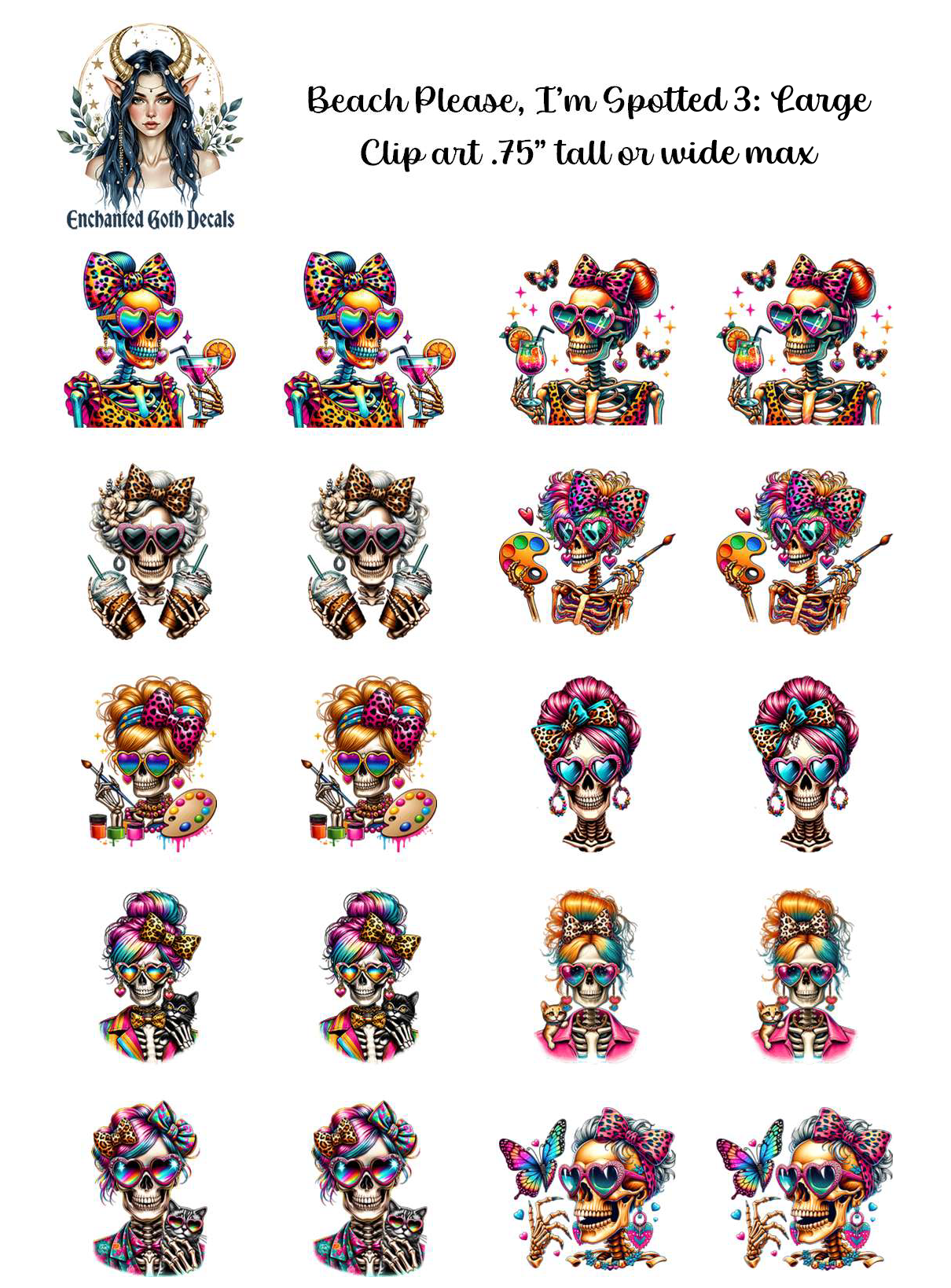 Beach Please, I'm Spotted 3 - Clipart