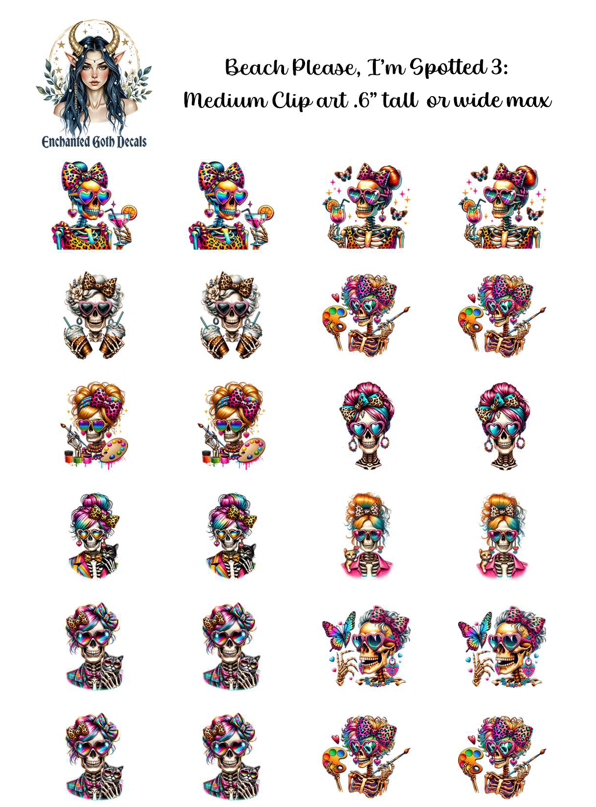 Beach Please, I'm Spotted 3 - Clipart