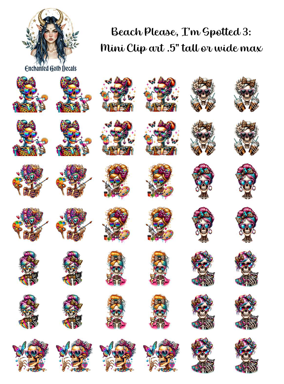 Beach Please, I'm Spotted 3 - Clipart Mini