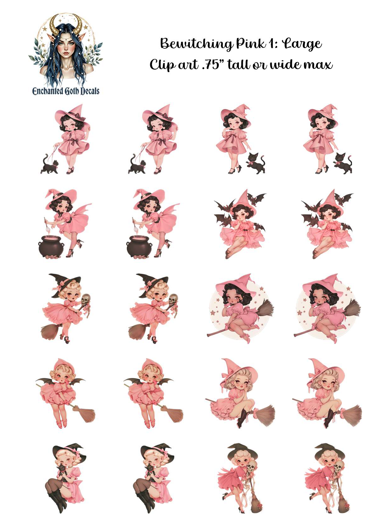 Bewitching Pink 1 - Clipart