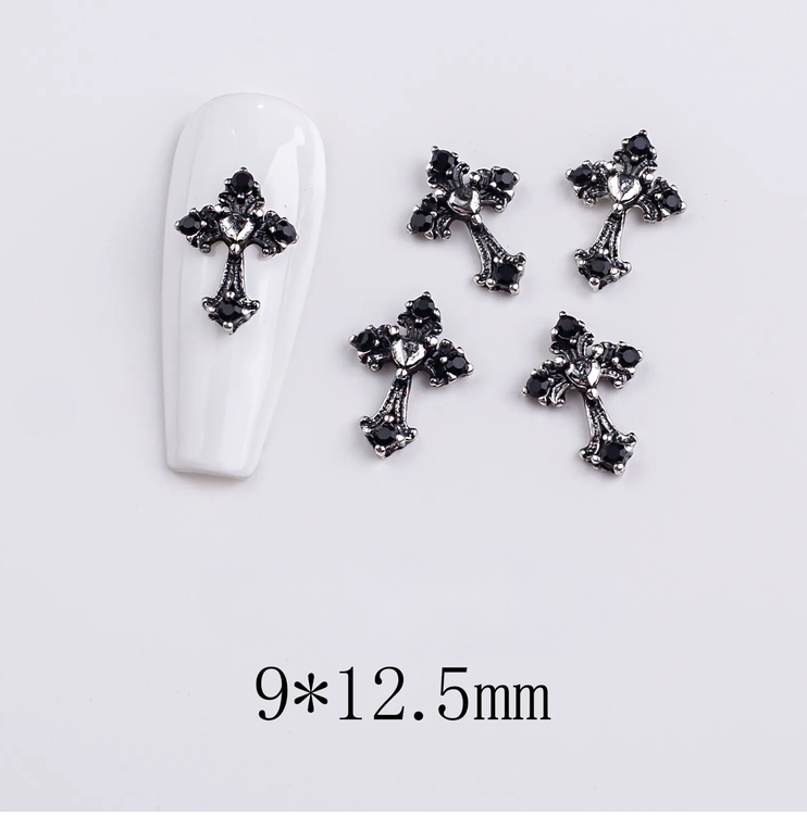 Gothic Cross Nail Charms