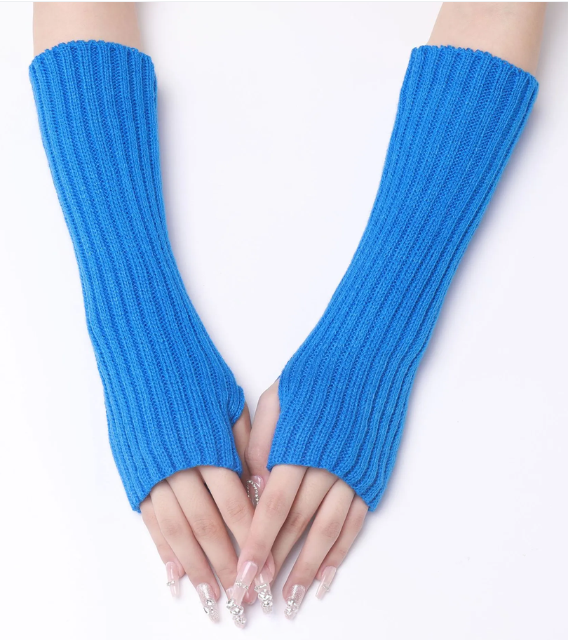 Long, Ribbed Knit, Fingerless Nail Sleeve (1 Sleeve Not a Pair ...