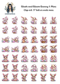 Blush and Bloom Bunny 1 - Clipart Mini