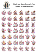 Blush and Bloom Bunny 2 - Clipart Mini