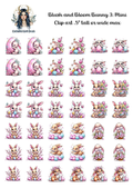 Blush and Bloom Bunny 3 - Clipart Mini