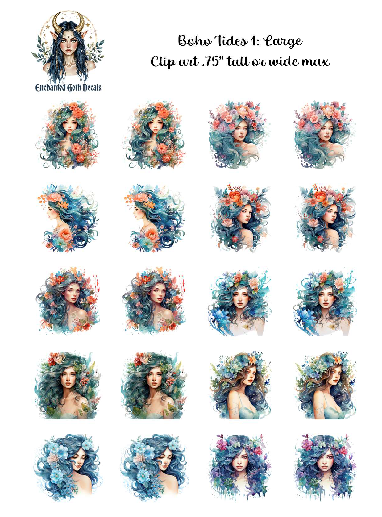 Boho Tides 1 - Clipart
