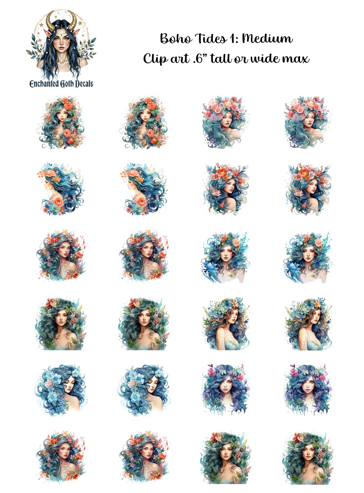 Boho Tides 1 - Clipart
