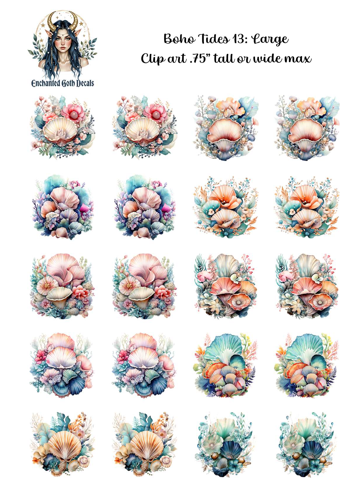 Boho Tides 13 - Clipart