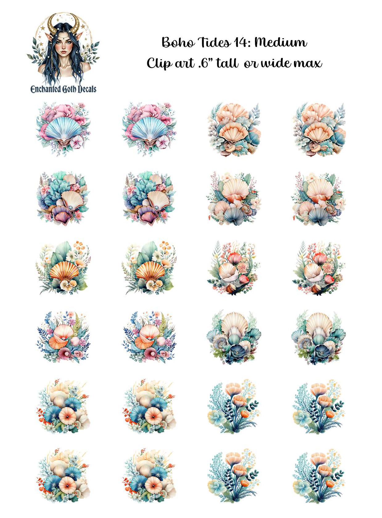 Boho Tides 14 - Clipart