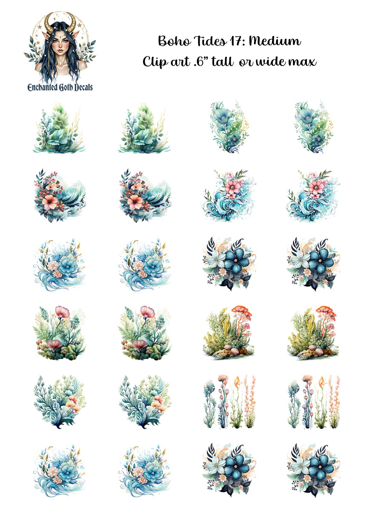 Boho Tides 17 - Clipart