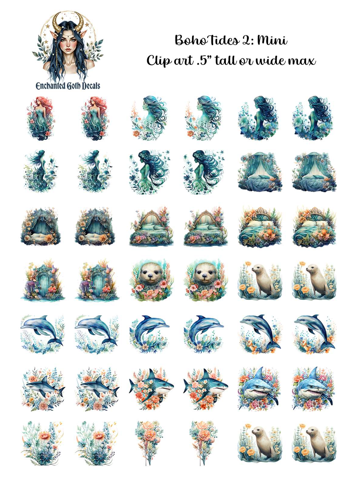 Boho Tides 2 - Clipart Mini