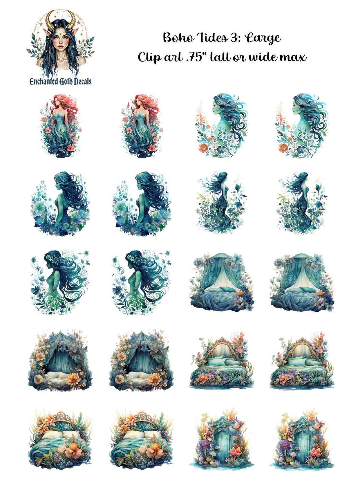 Boho Tides 3 - Clipart