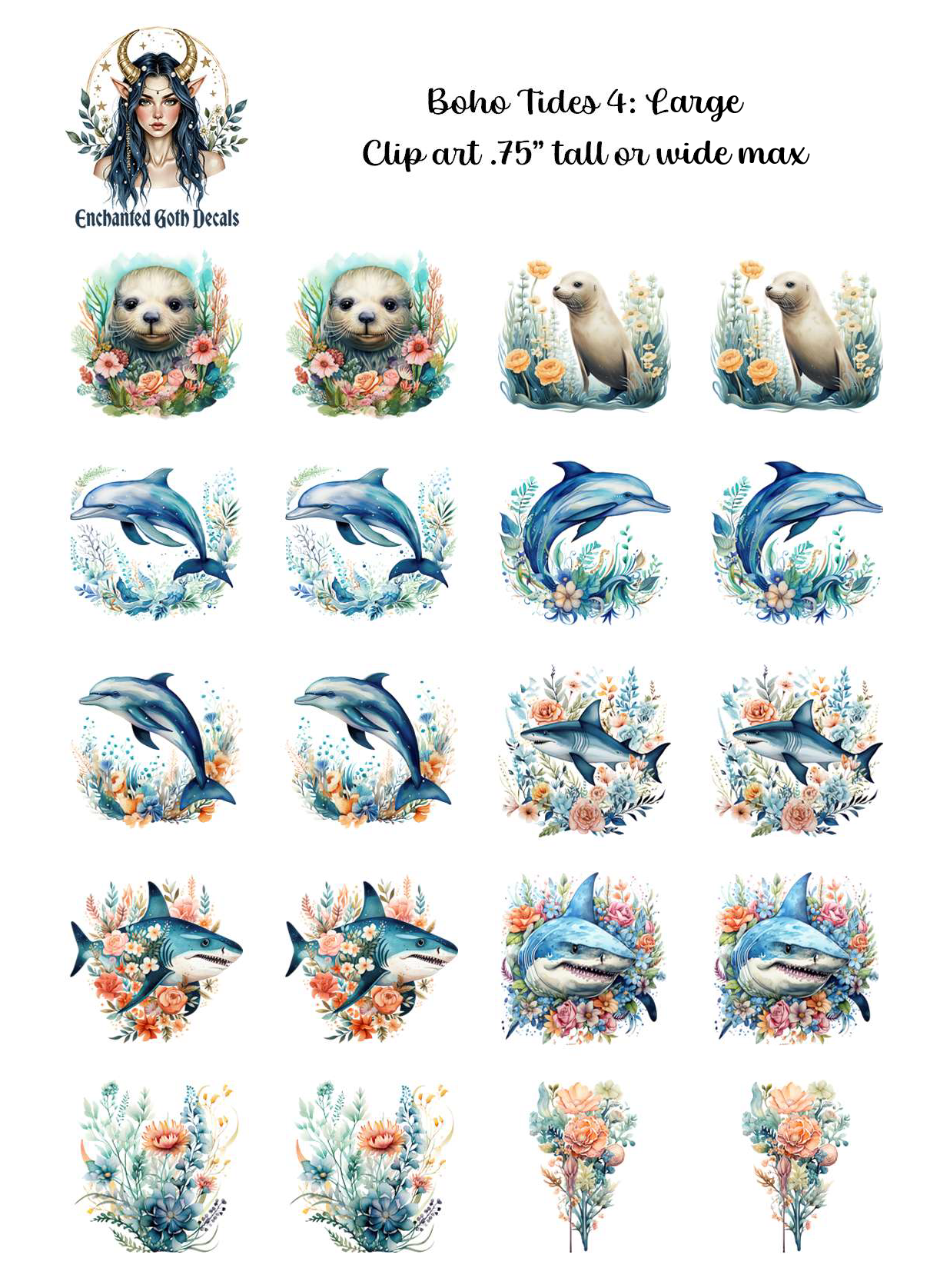 Boho Tides 4 - Clipart