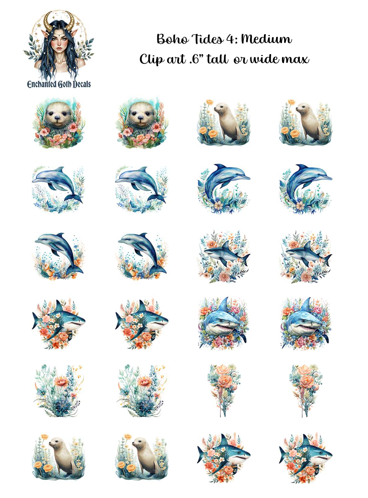 Boho Tides 4 - Clipart
