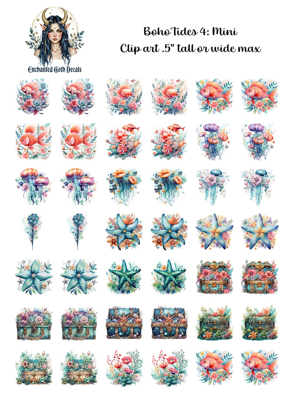 Boho Tides 4 - Clipart Mini