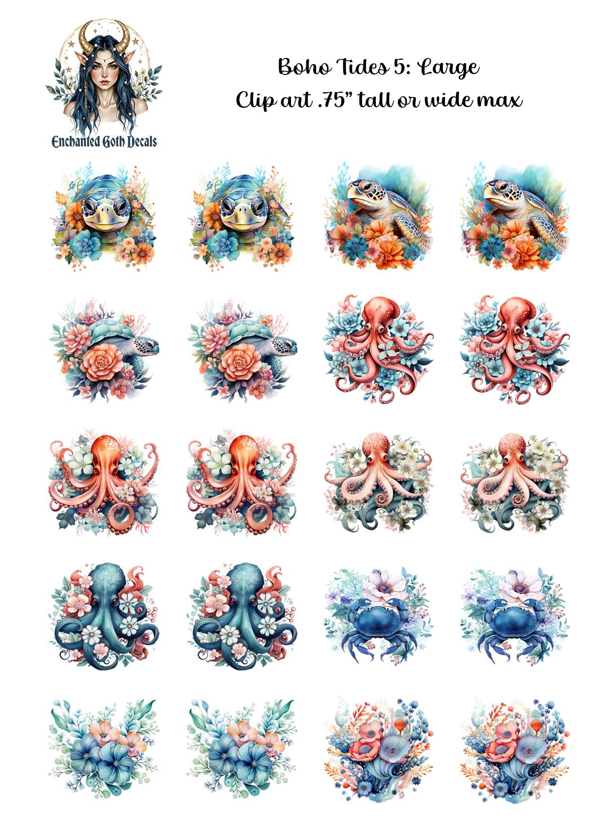 Boho Tides 5 - Clipart