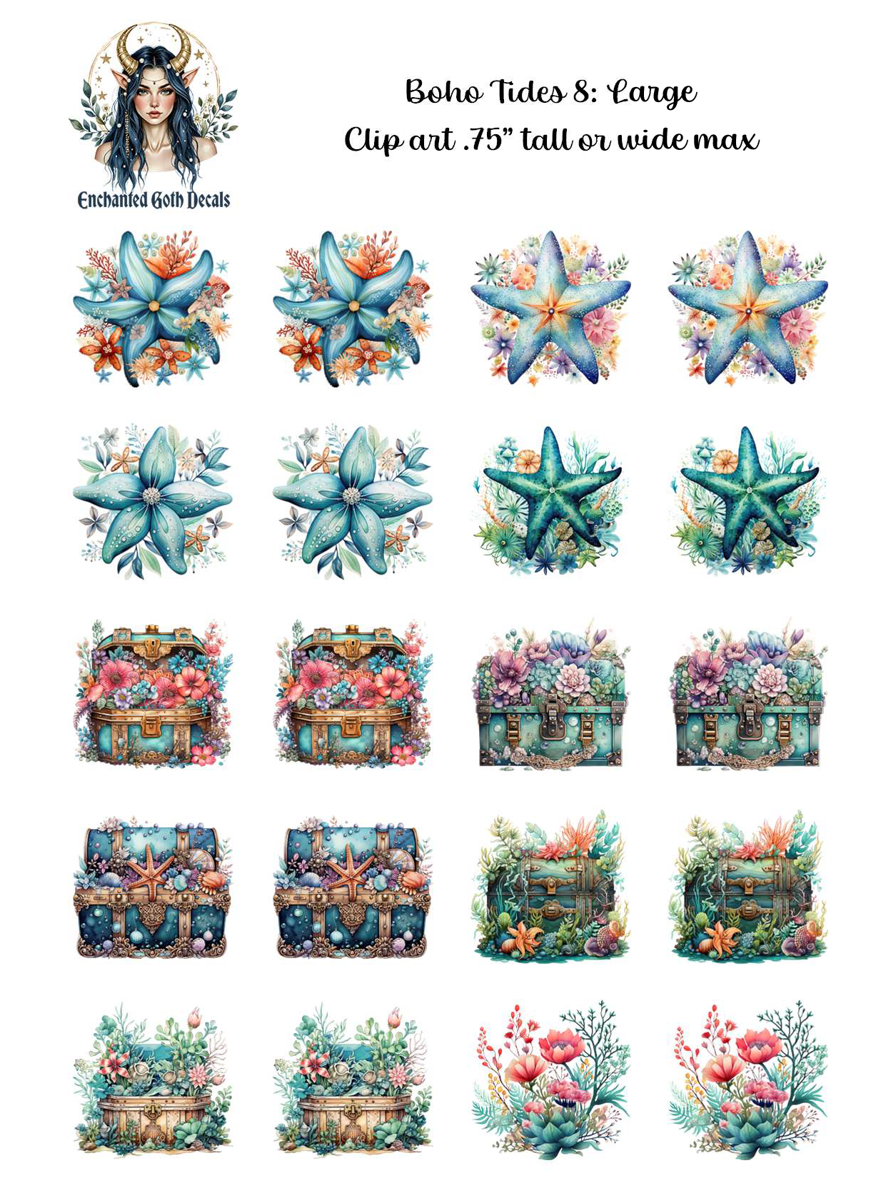 Boho Tides 8 - Clipart