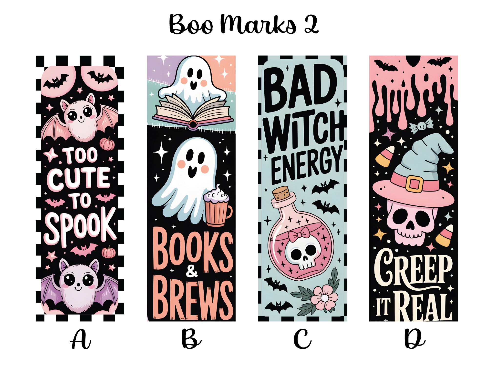 Boo Marks Bookmarks: Sheet 2