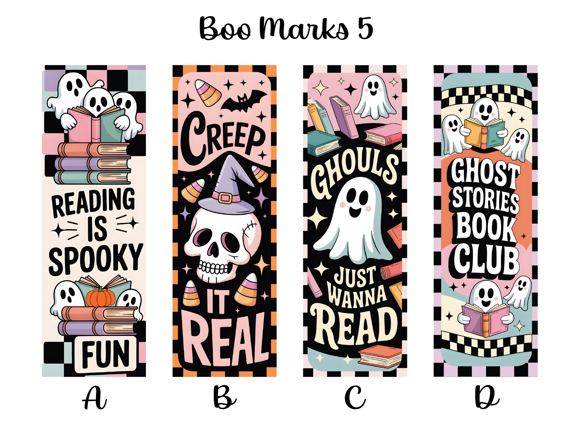 Boo Marks Bookmarks: Sheet 5