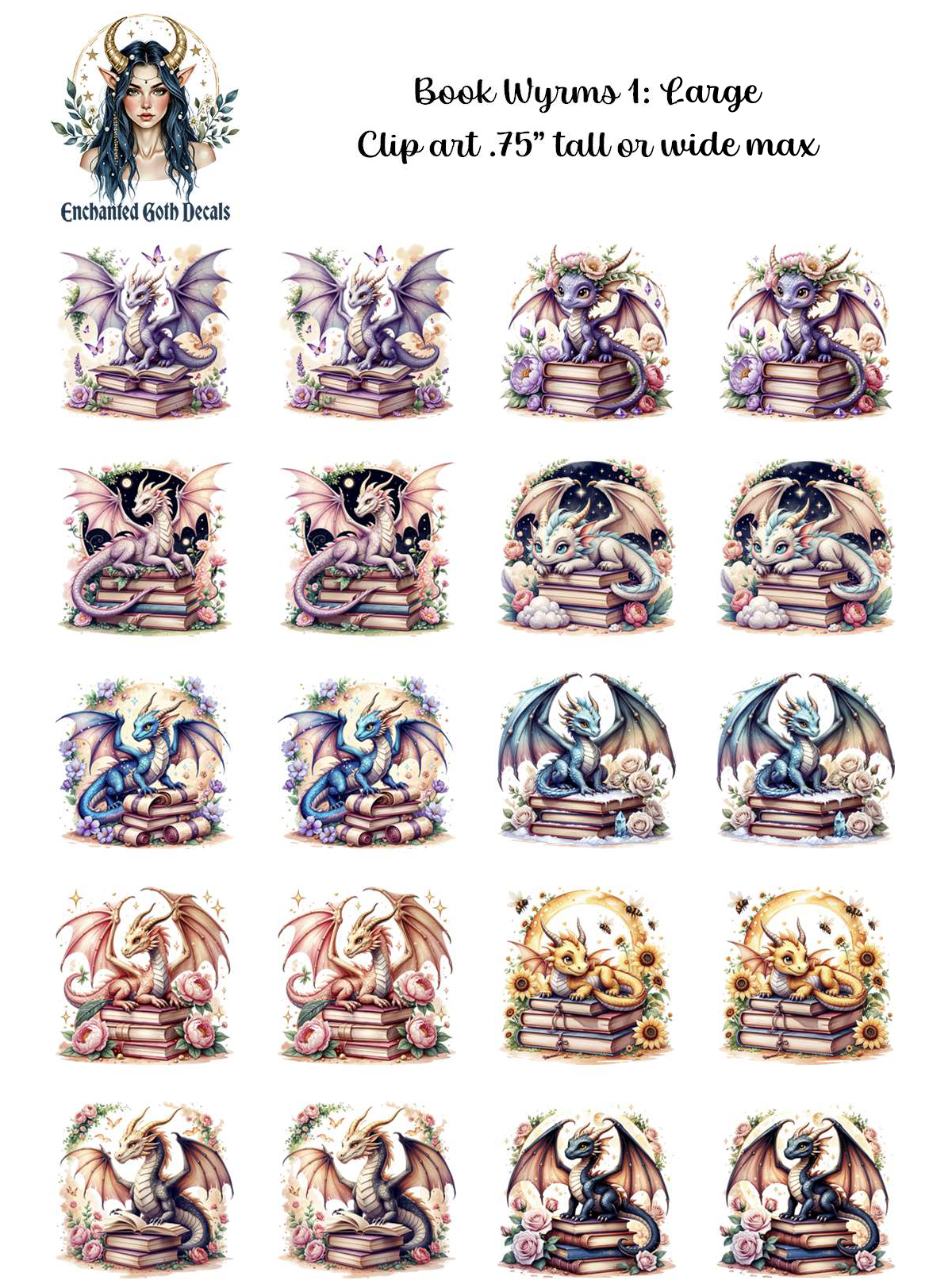 Book Wyrms 1 - Clipart