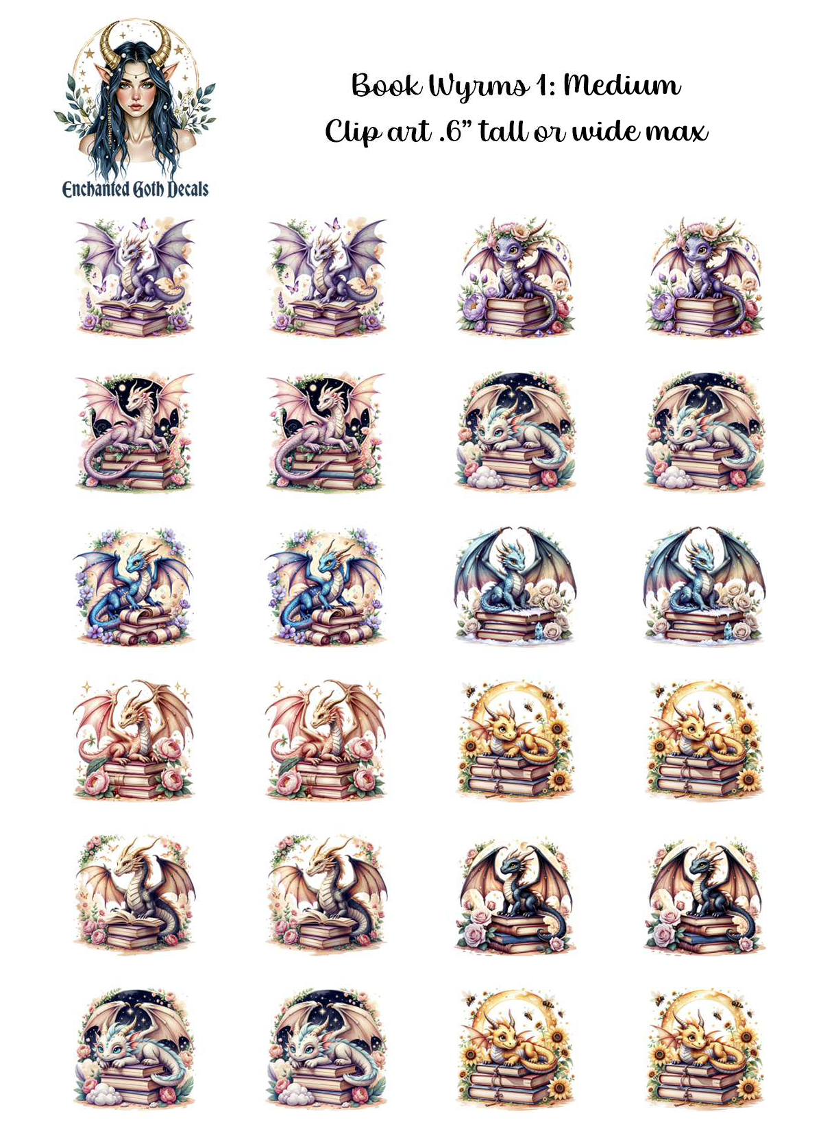 Book Wyrms 1 - Clipart