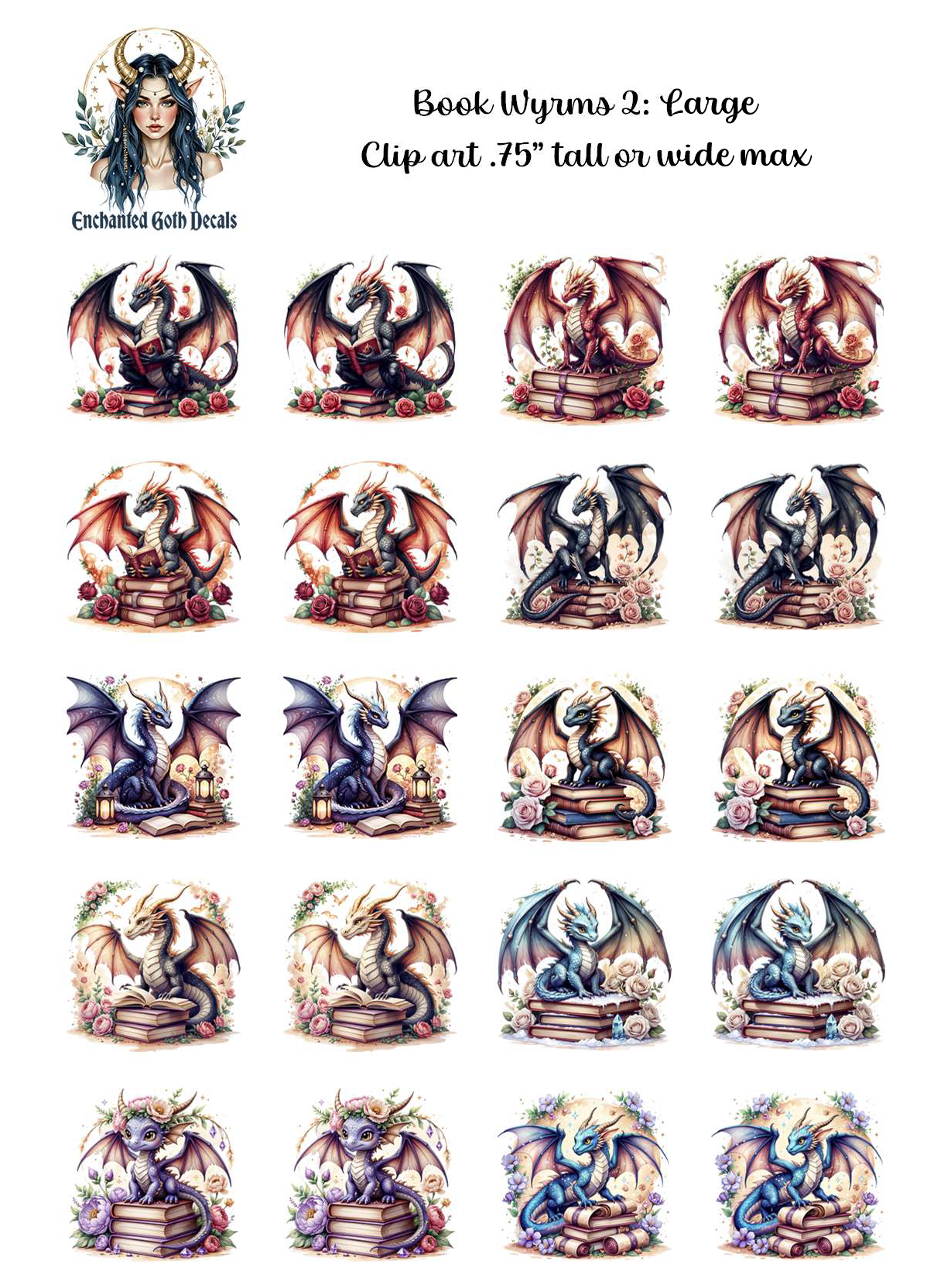 Book Wyrms 2 - Clipart