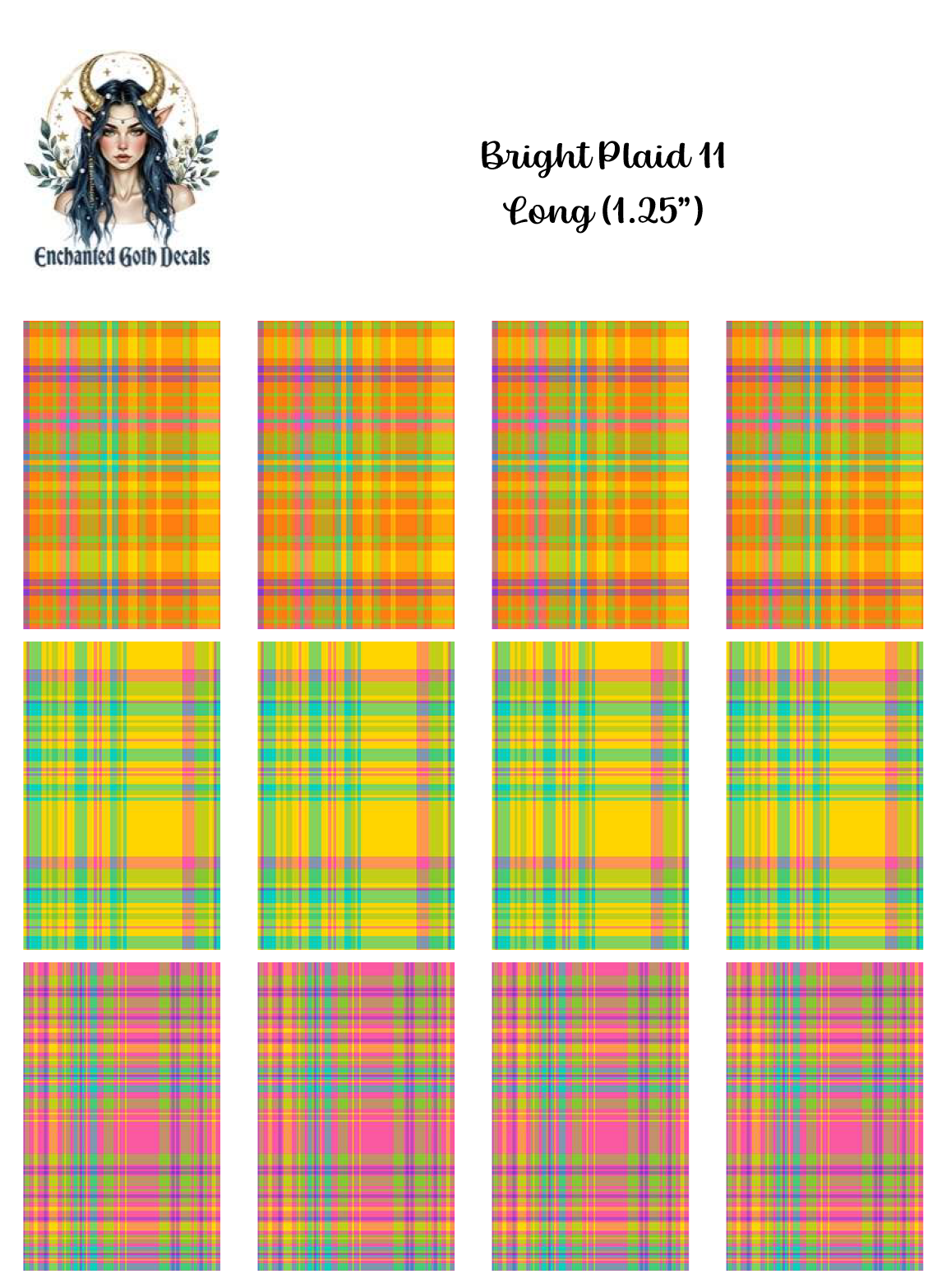 Bright Plaid 11 - Long