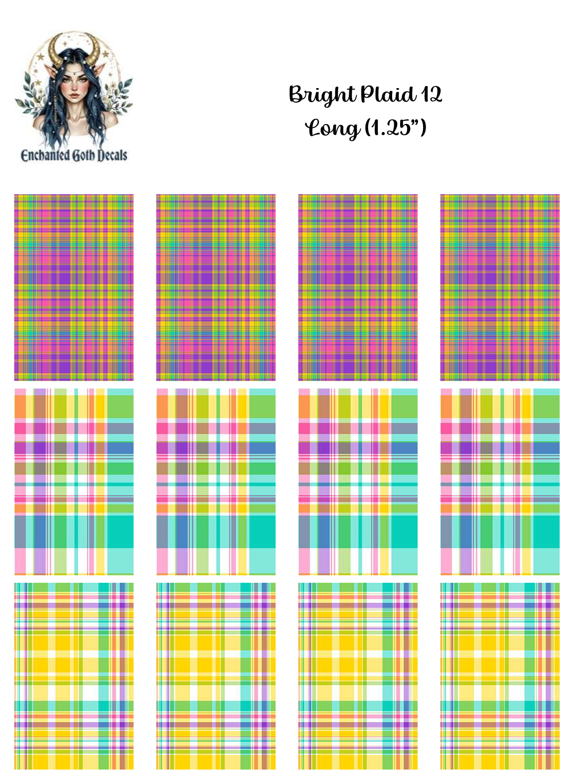 Bright Plaid 12 - Long