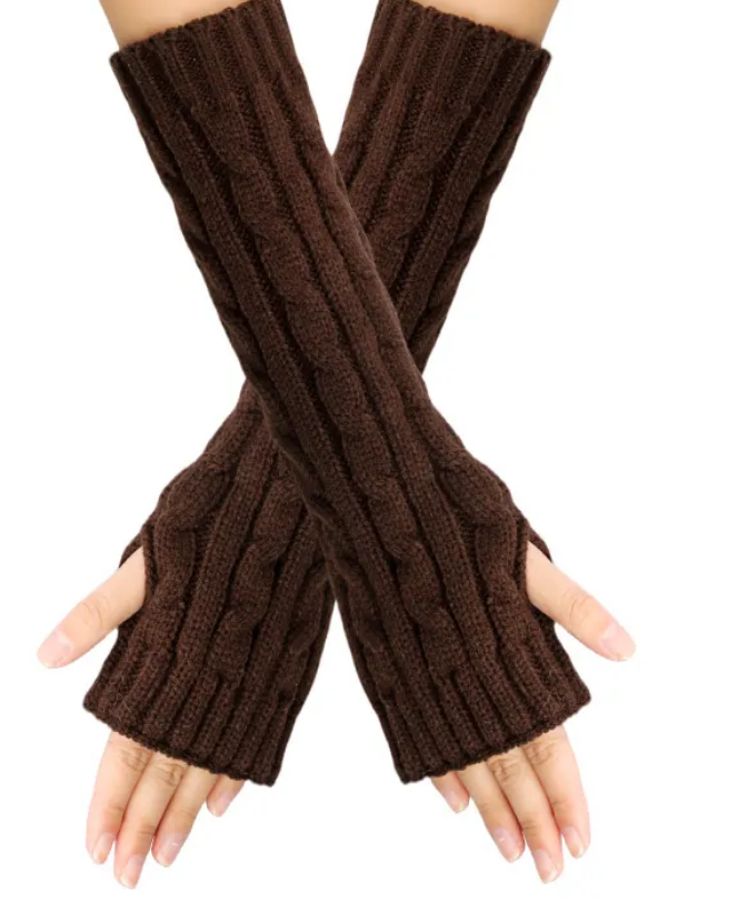 Cable Knit, Fingerless Nail Sleeve (1 Sleeve Not a Pair)