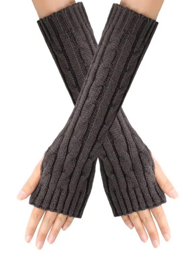Cable Knit, Fingerless Nail Sleeve (1 Sleeve Not a Pair)