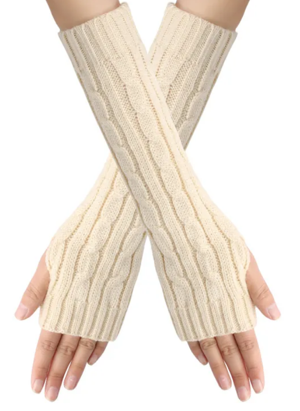 Cable Knit, Fingerless Nail Sleeve (1 Sleeve Not a Pair)