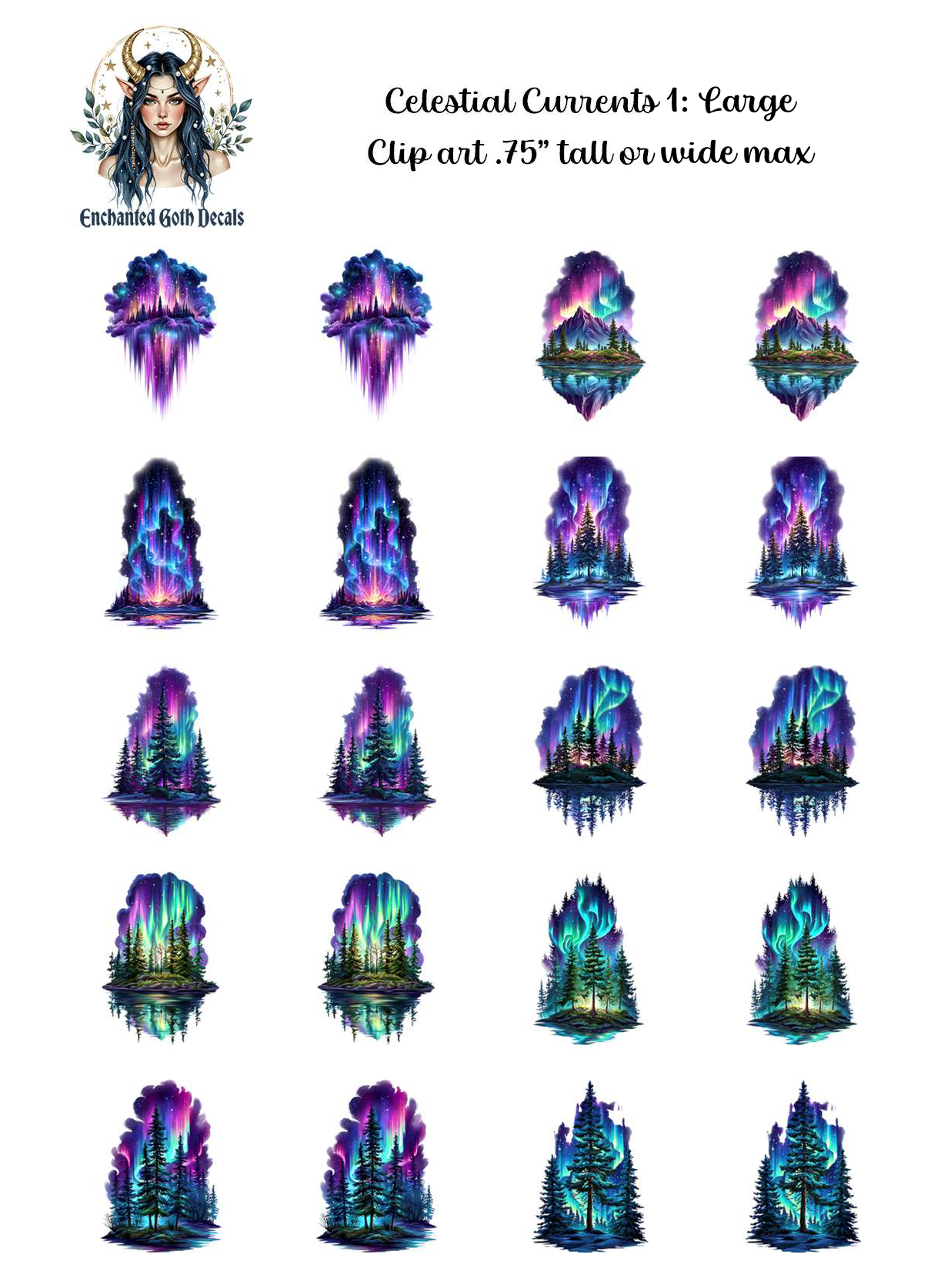 Celestial Currents 1 - Clipart