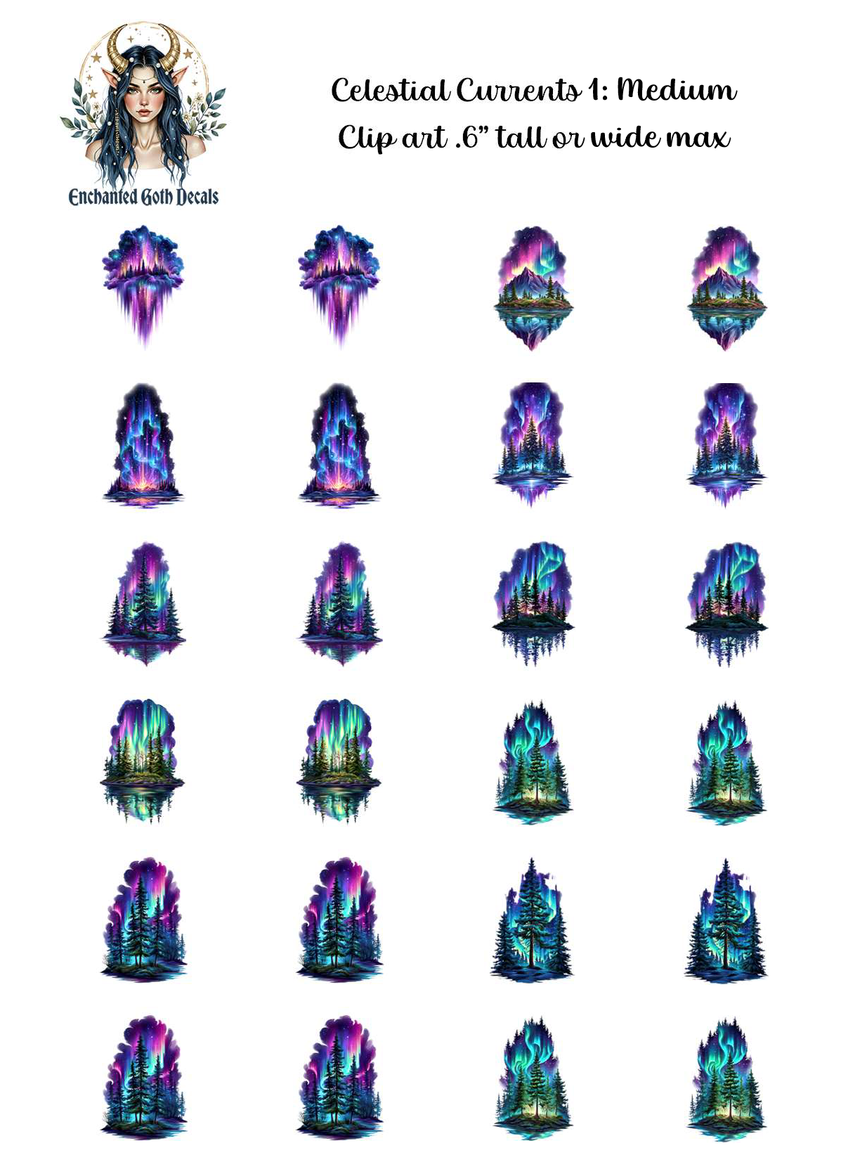 Celestial Currents 1 - Clipart