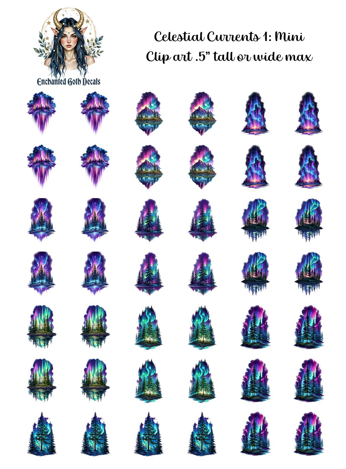 Celestial Currents 1 - Clipart Mini