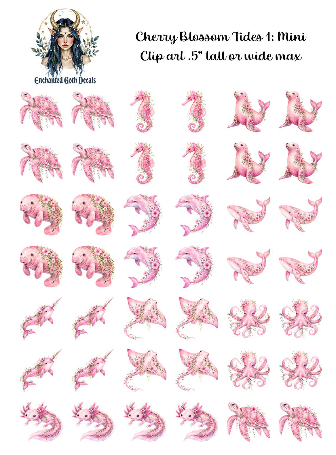 Cherry Blossom Tides 1 - Clipart Mini