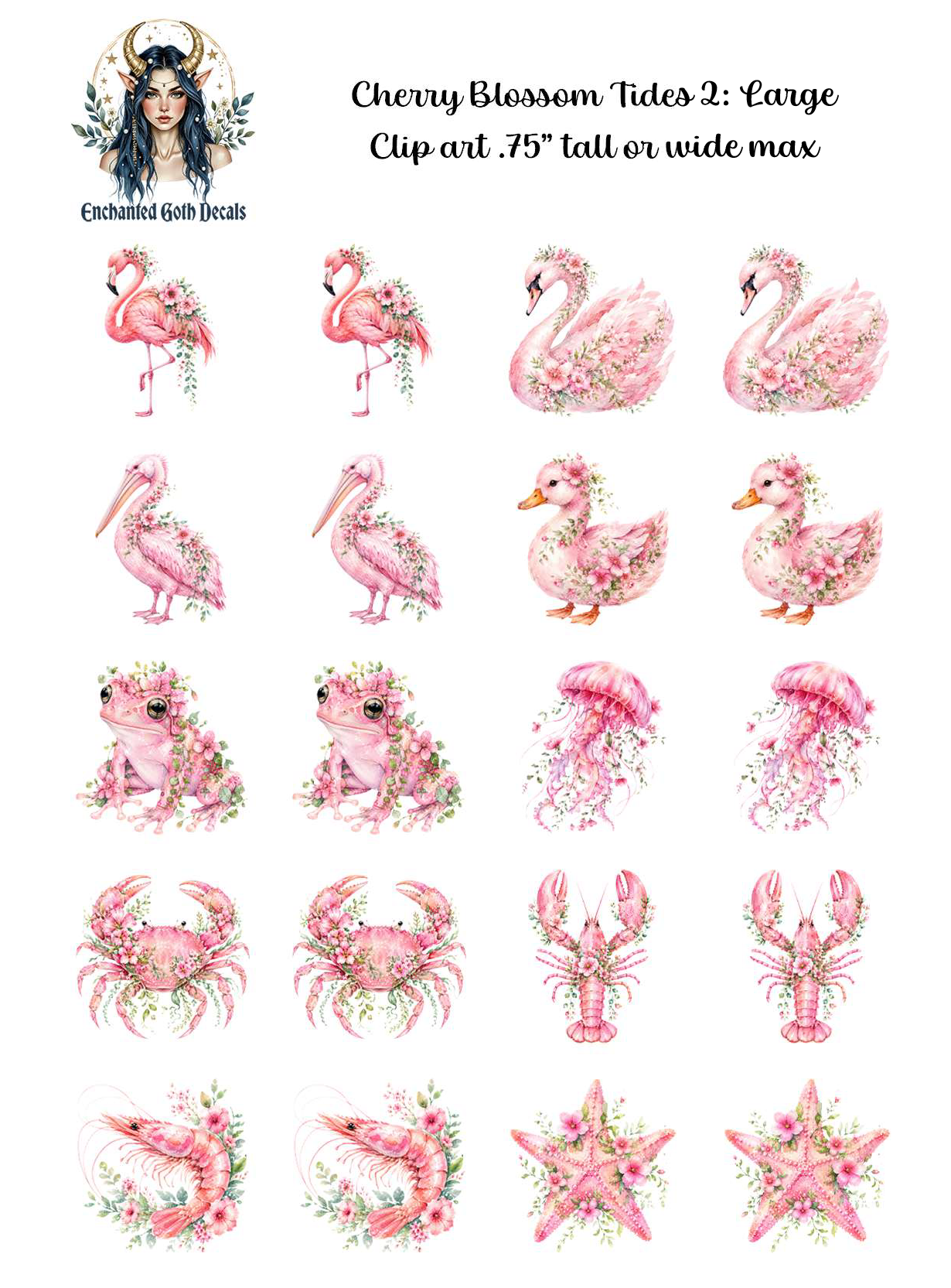 Cherry Blossom Tides 2 - Clipart