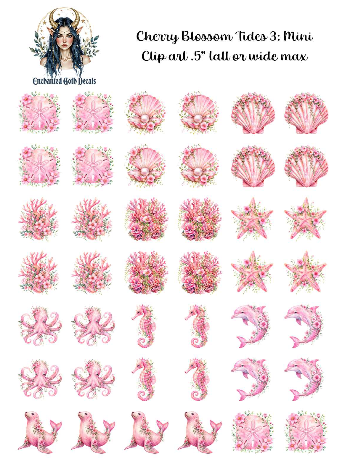 Cherry Blossom Tides 3 - Clipart Mini