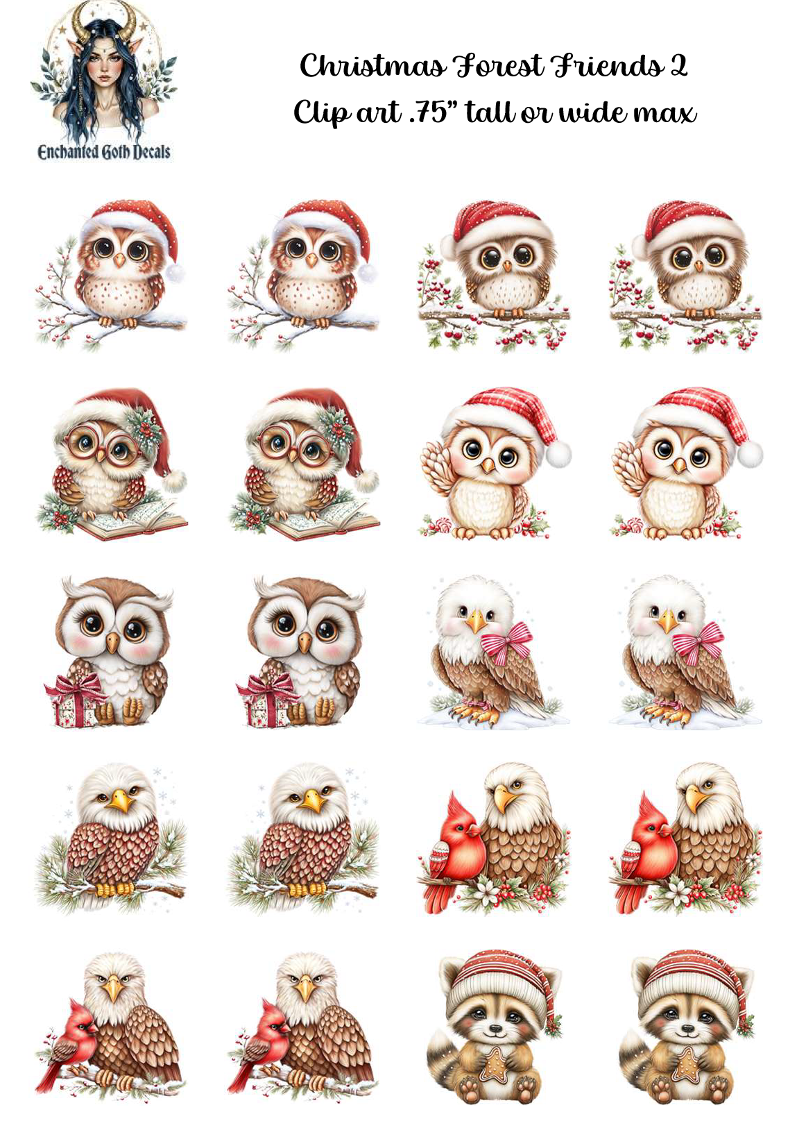 Christmas Forest Friends 2 - Clipart