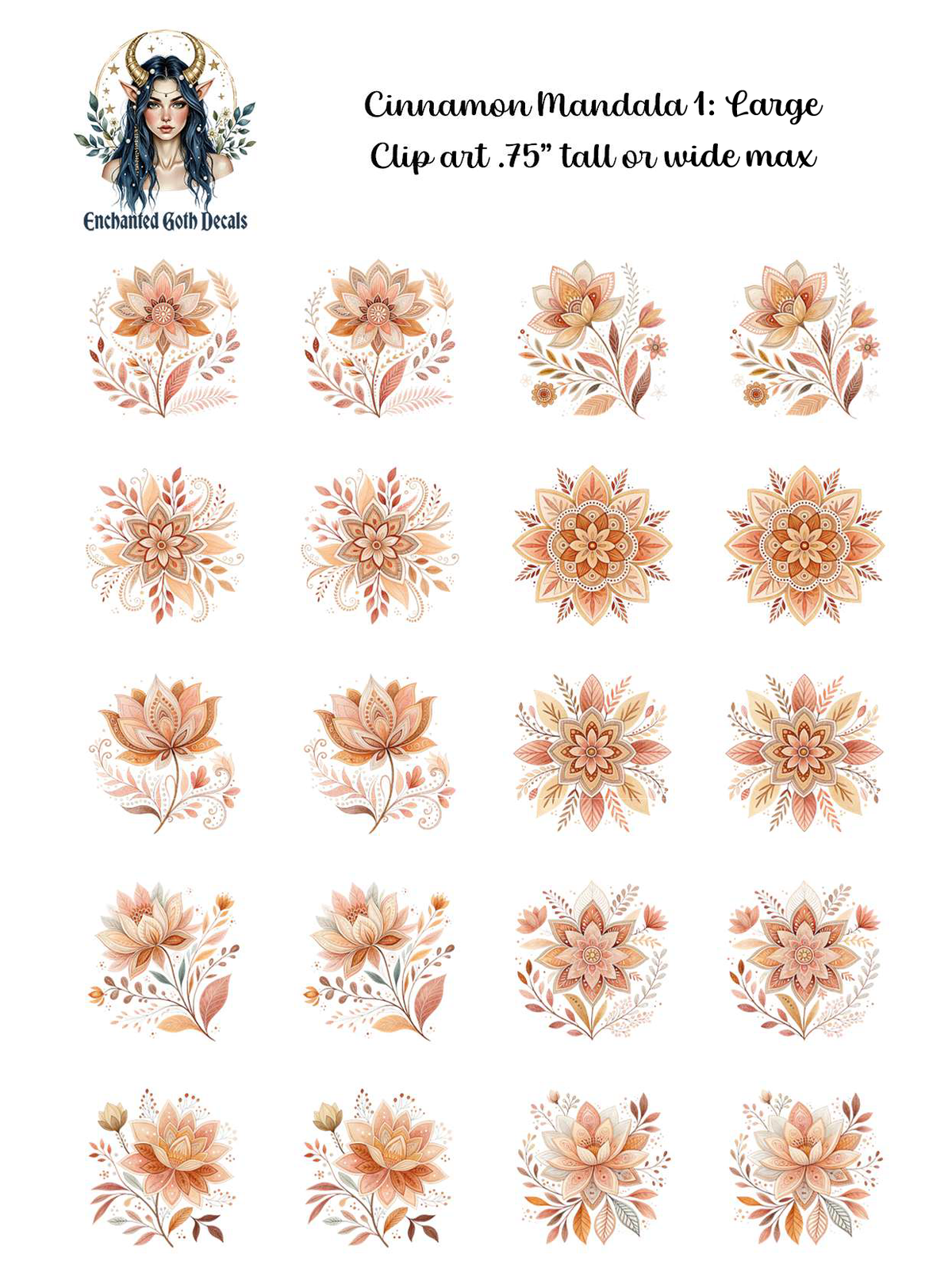 Cinnamon Mandala 1 - Clipart