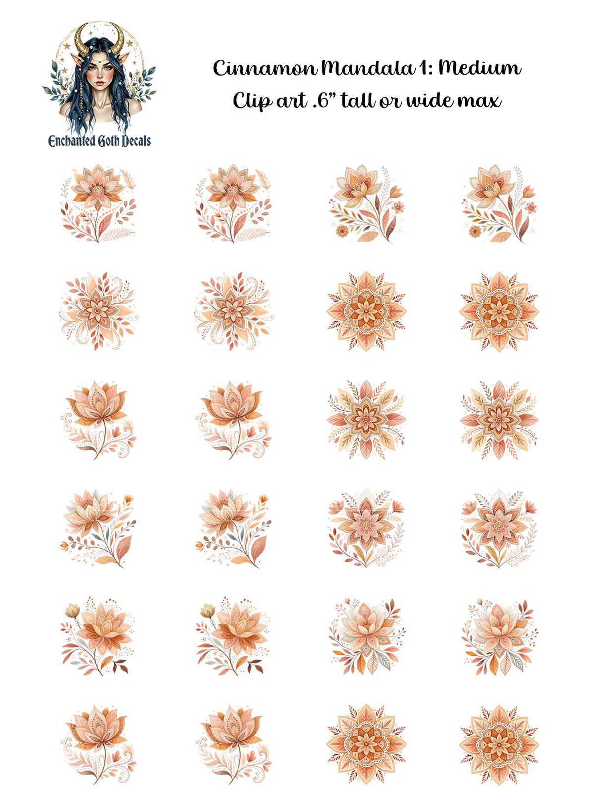 Cinnamon Mandala 1 - Clipart