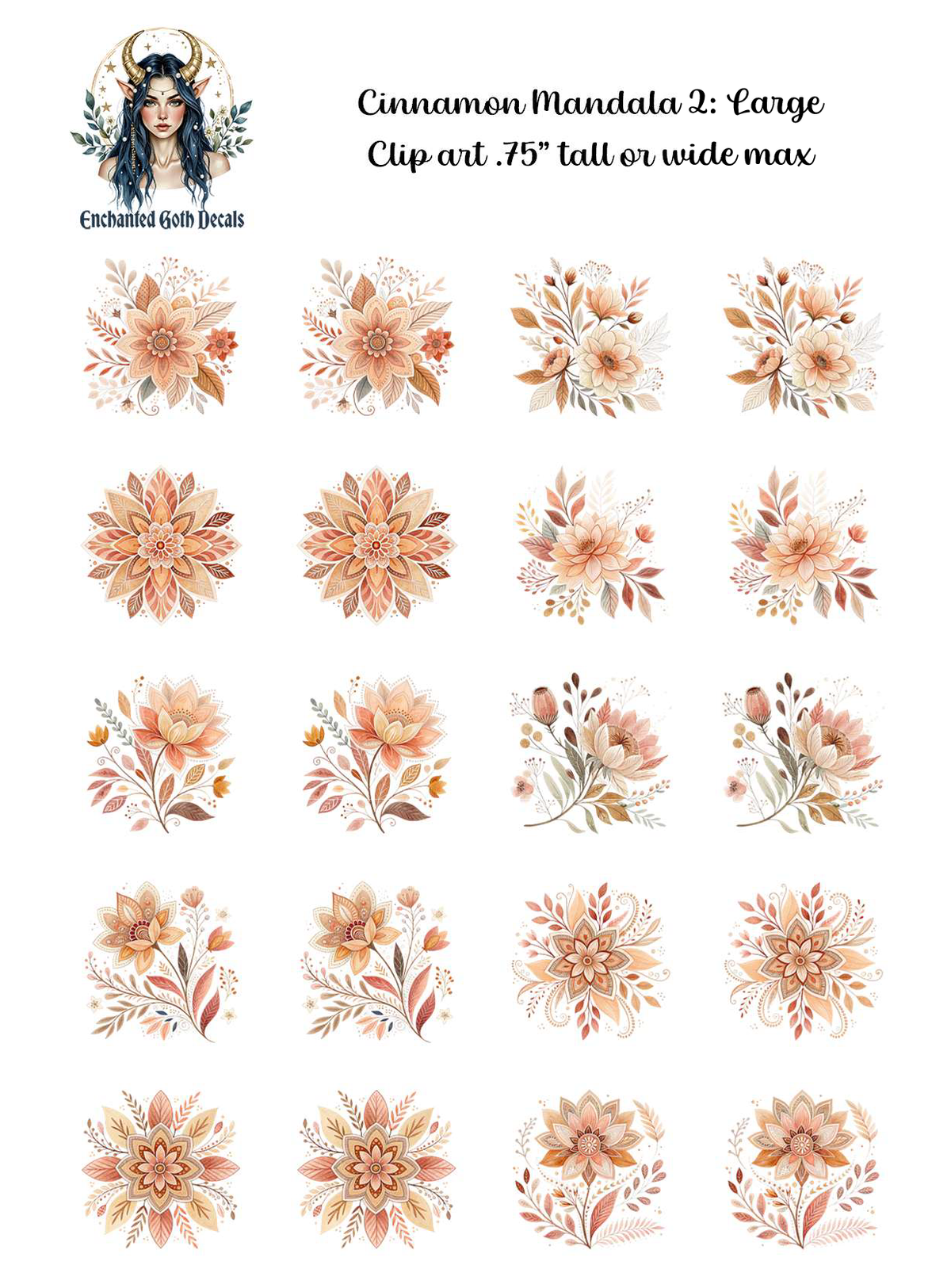 Cinnamon Mandala 2 - Clipart