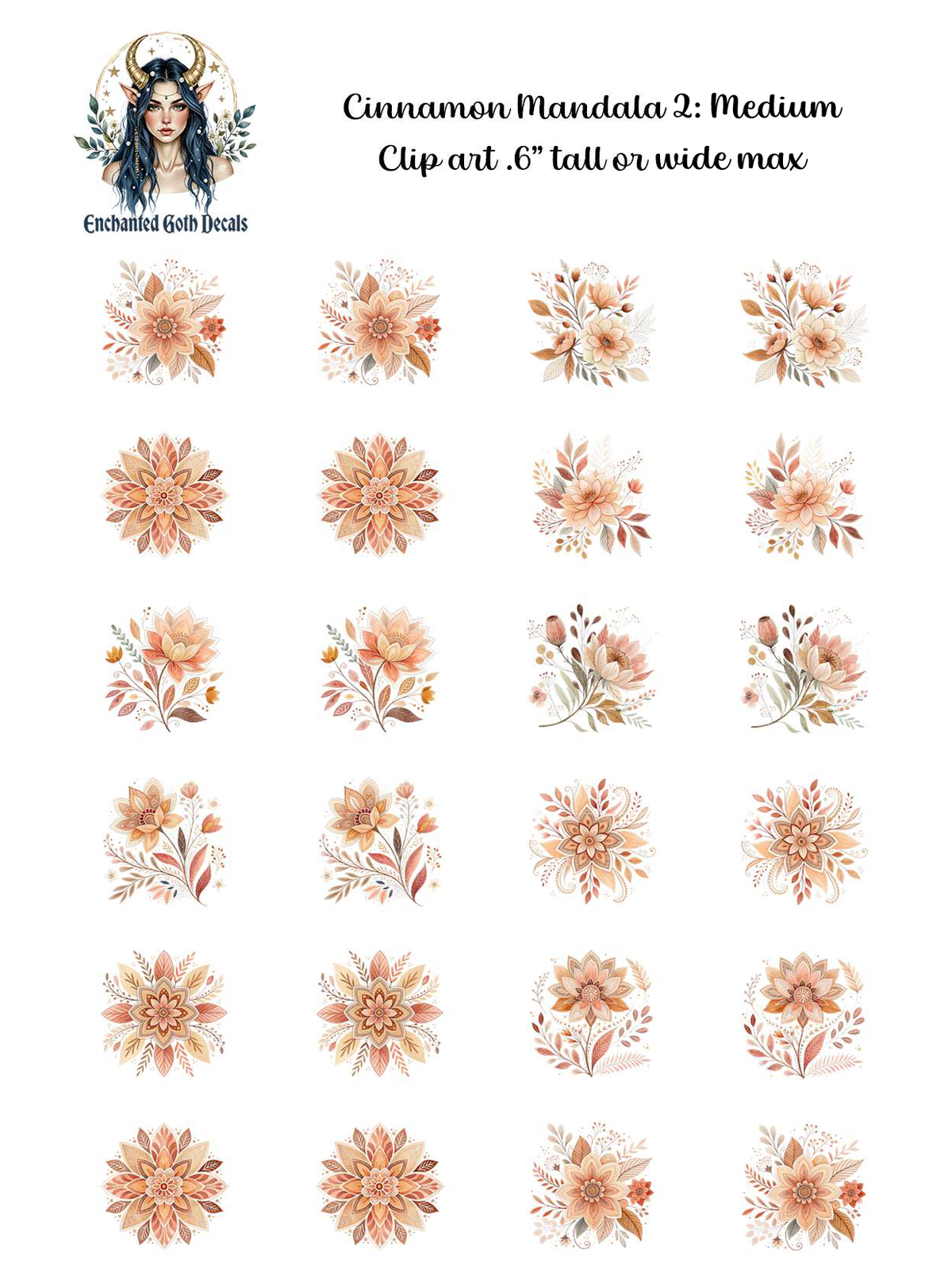 Cinnamon Mandala 2 - Clipart